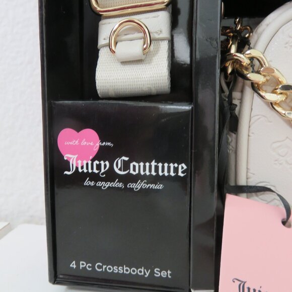 Juicy Couture Cream and Gold 4 Pc Crossbody Gift Box Set - Picture 7 of 7